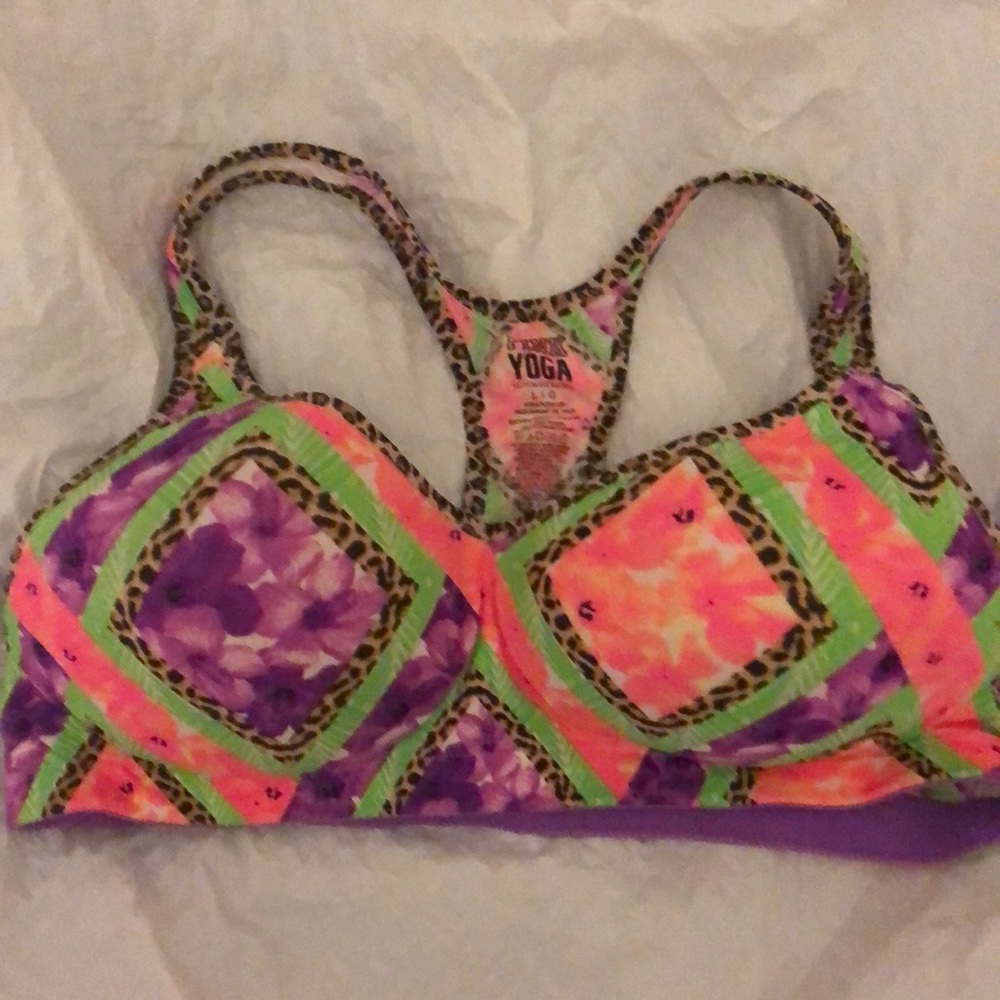 Sports bra large push-up yoga EDM NWT